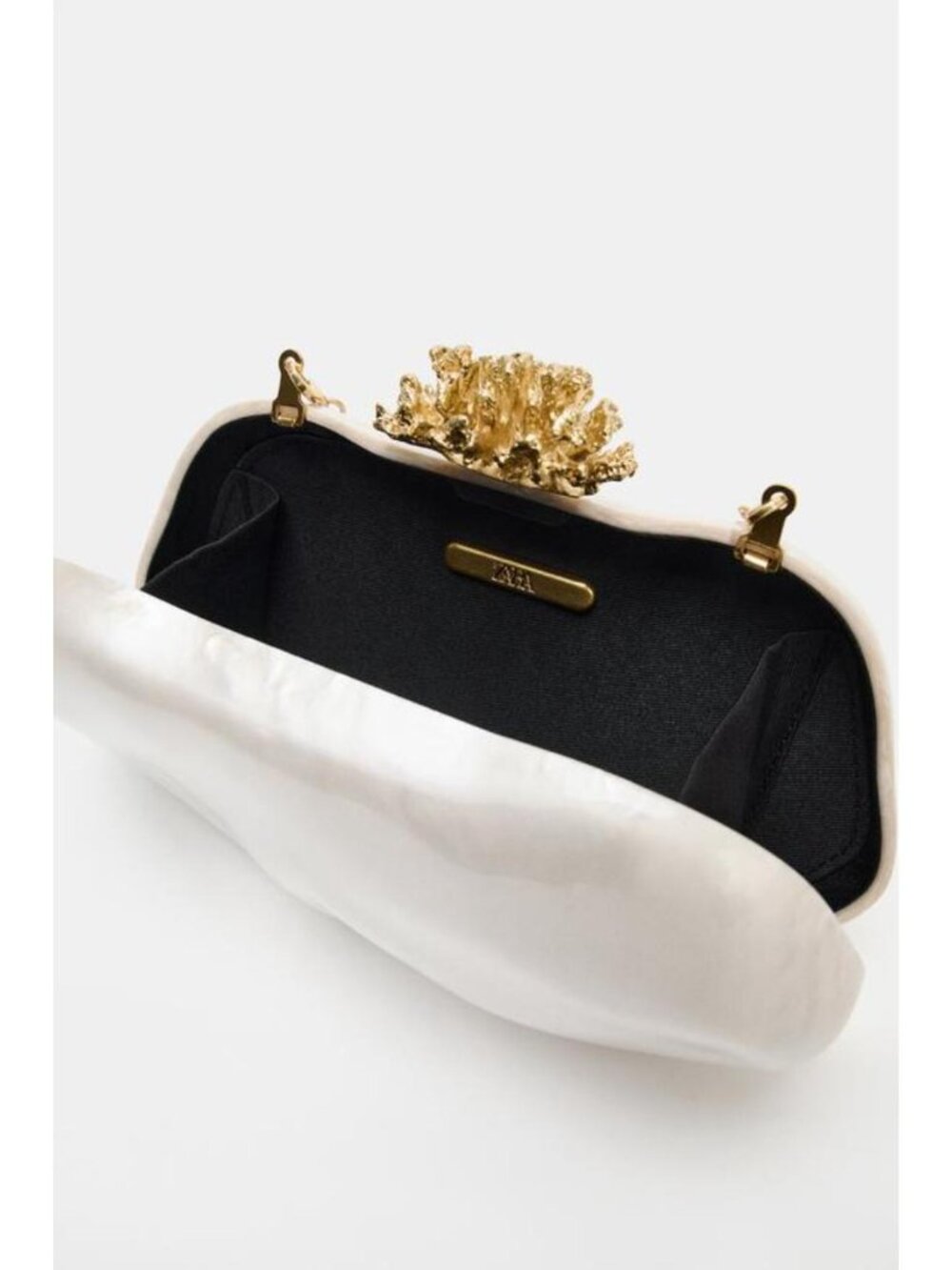 ZARA METALLIC DETAIL CLUTCH - Picture 8 of 8